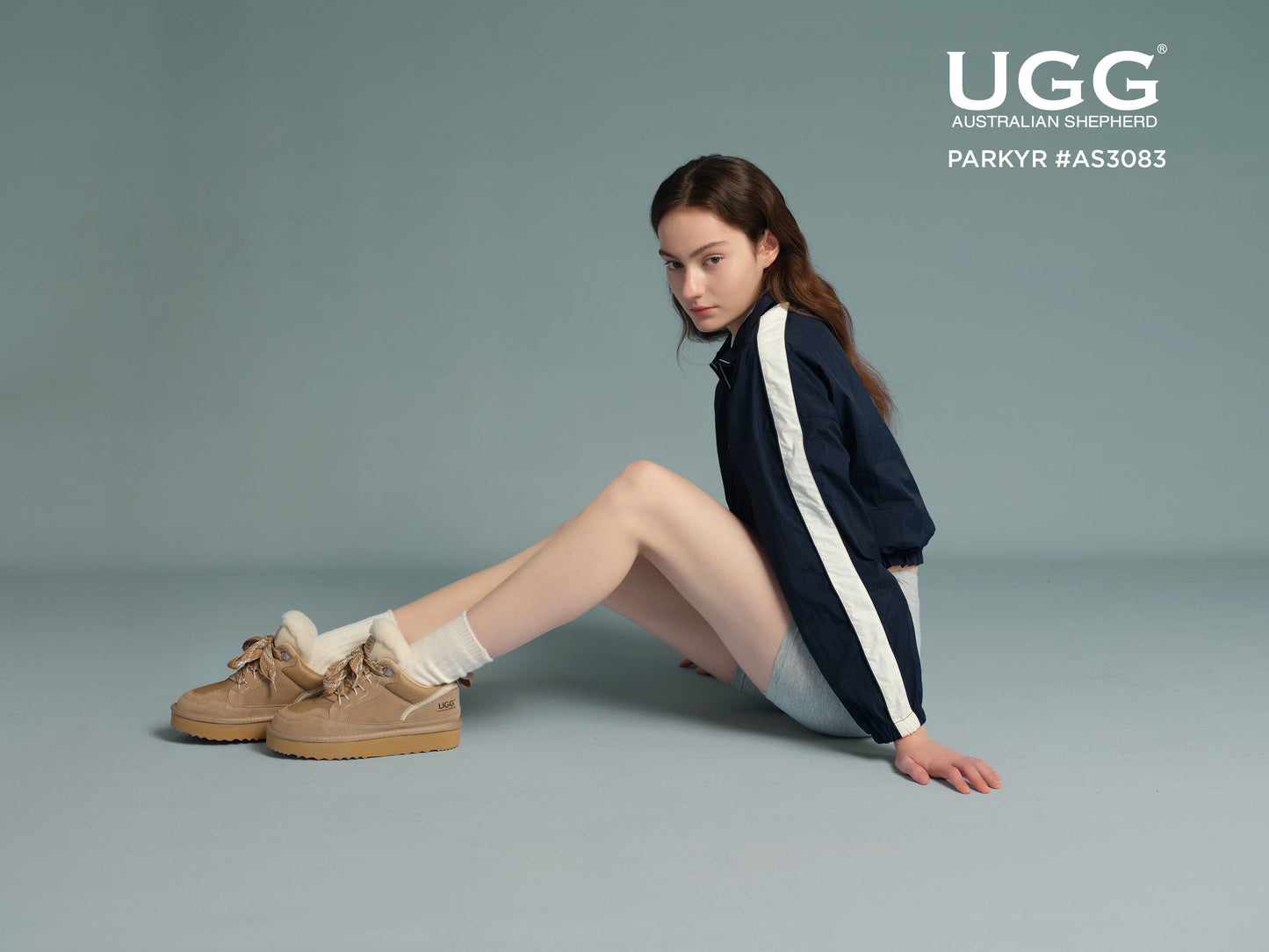 UGG Boots Sheepskin Wool Lace Up Platform Sneakers Parkyr