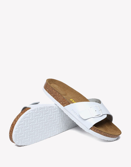 Women Men Leather Adjustable Embossed Summer Beach Charms Walk Sandals Slippers