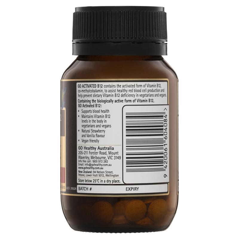 GO Healthy Activated B12 60 Tablets
