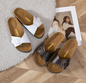 Women Men Leather Adjustable Embossed Summer Beach Charms Walk Sandals Slippers