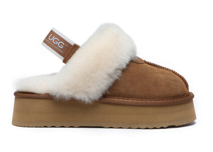 UGG Slippers Women Removable Strap Slingback Platform Waffle