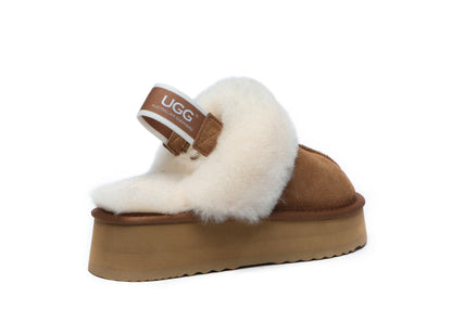 UGG Slippers Women Removable Strap Slingback Platform Waffle
