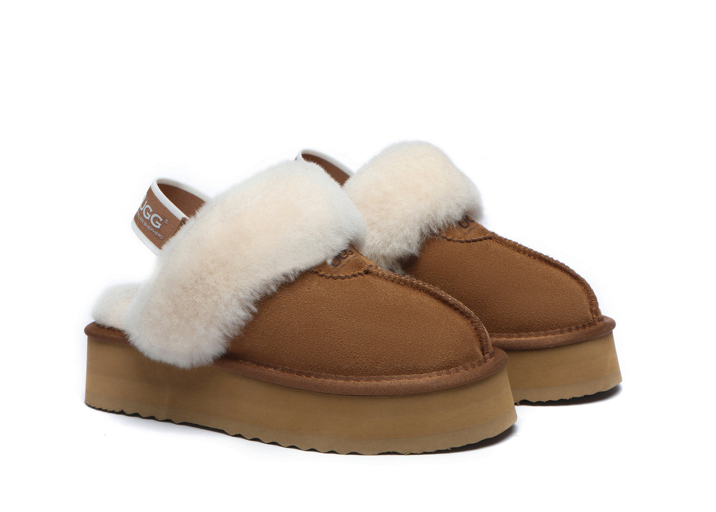 UGG Slippers Women Removable Strap Slingback Platform Waffle