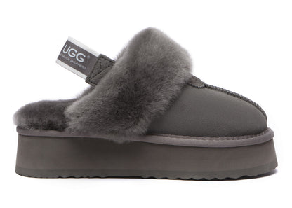 UGG Slippers Women Removable Strap Slingback Platform Waffle