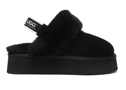UGG Slippers Women Removable Strap Slingback Platform Waffle