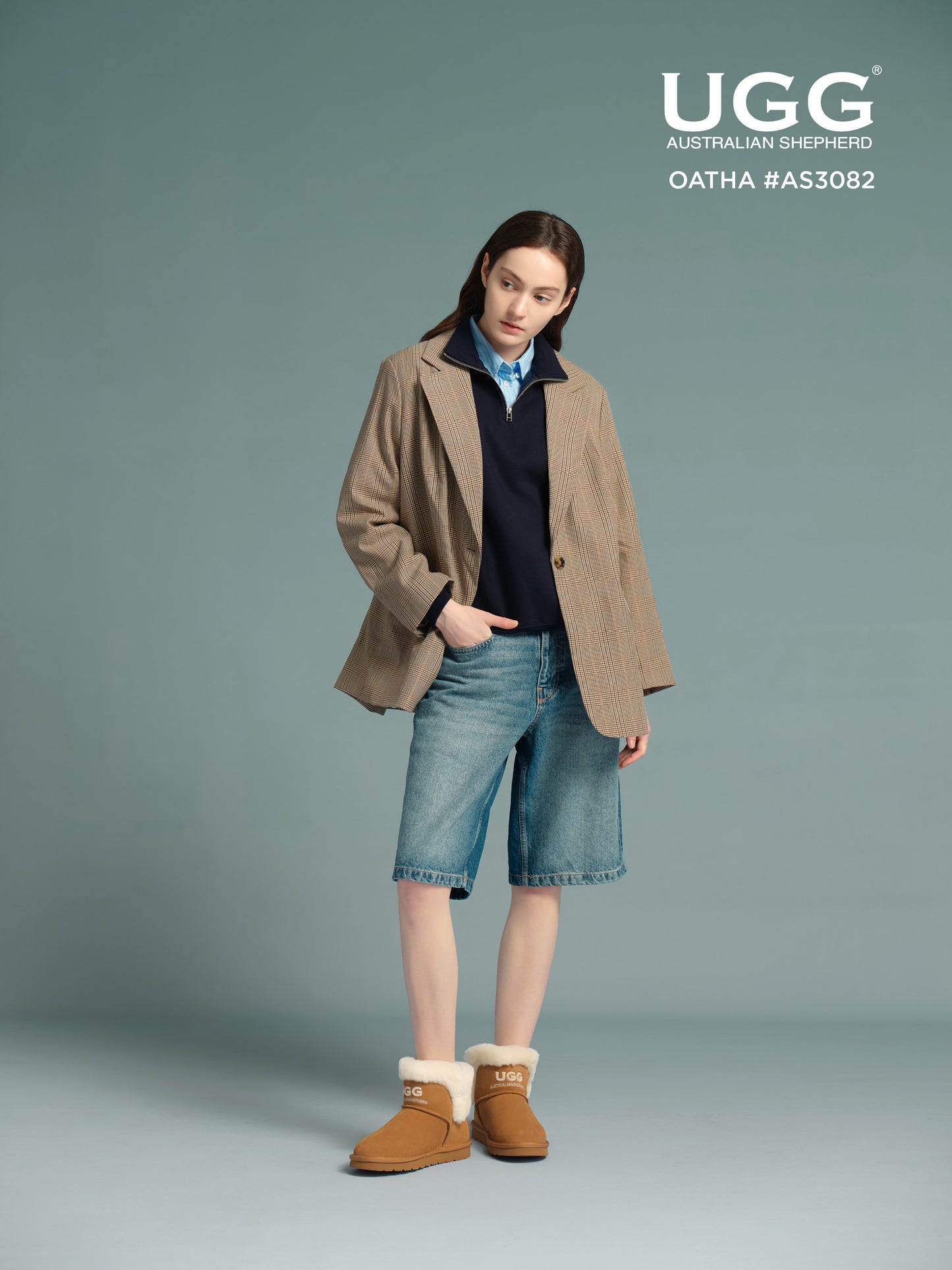 UGG Boots Sheepskin Wool Shearling Lined Ankle Mini Oatha