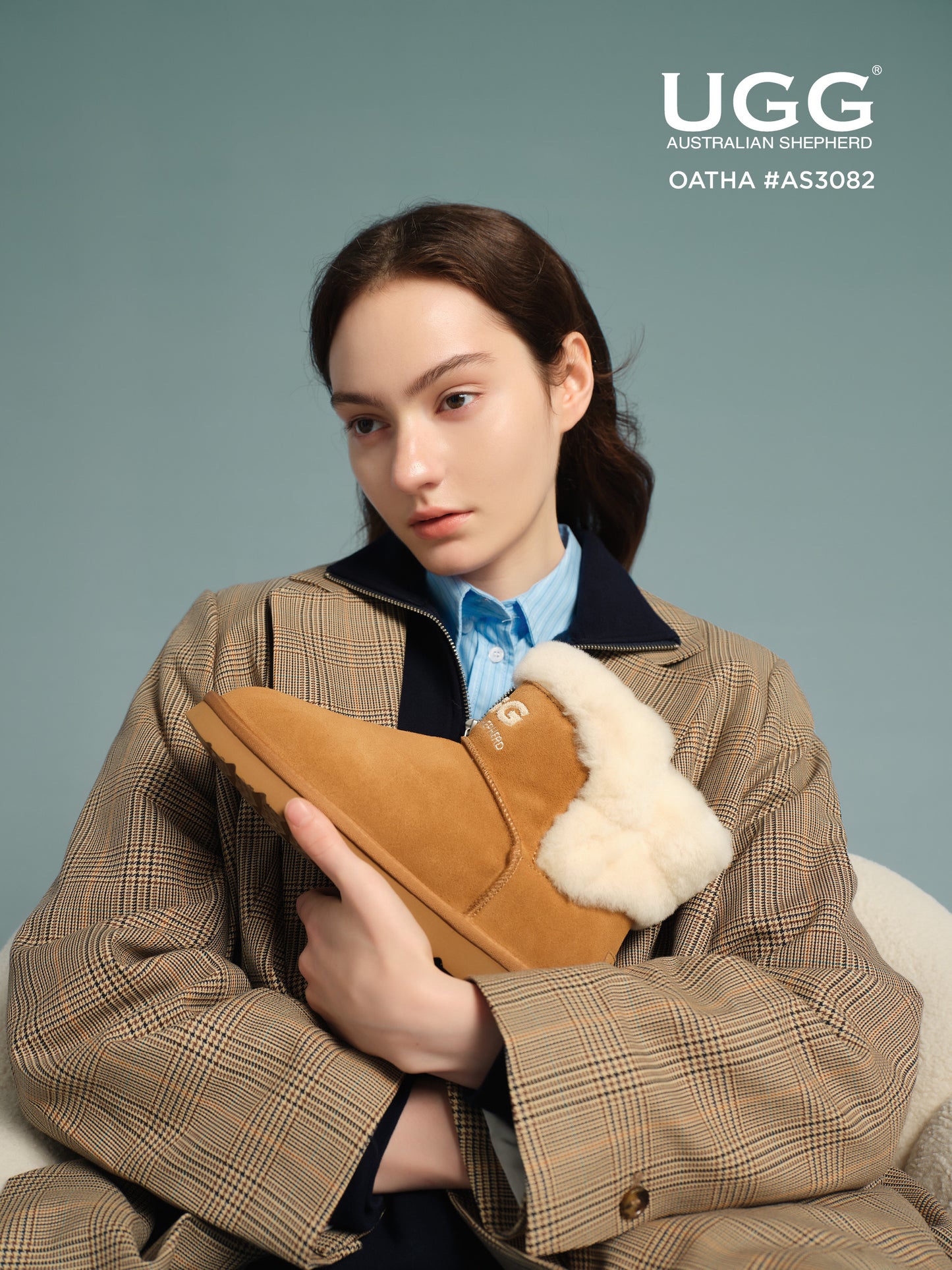 UGG Boots Sheepskin Wool Shearling Lined Ankle Mini Oatha