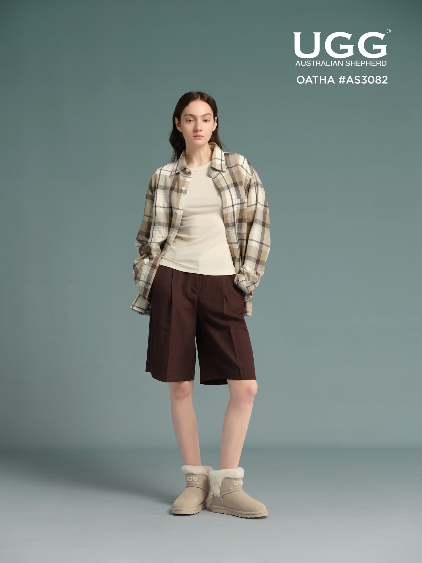 UGG Boots Sheepskin Wool Shearling Lined Ankle Mini Oatha