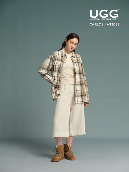 UGG Boots Women Sheepskin Wool Adjustable Strap Carlos