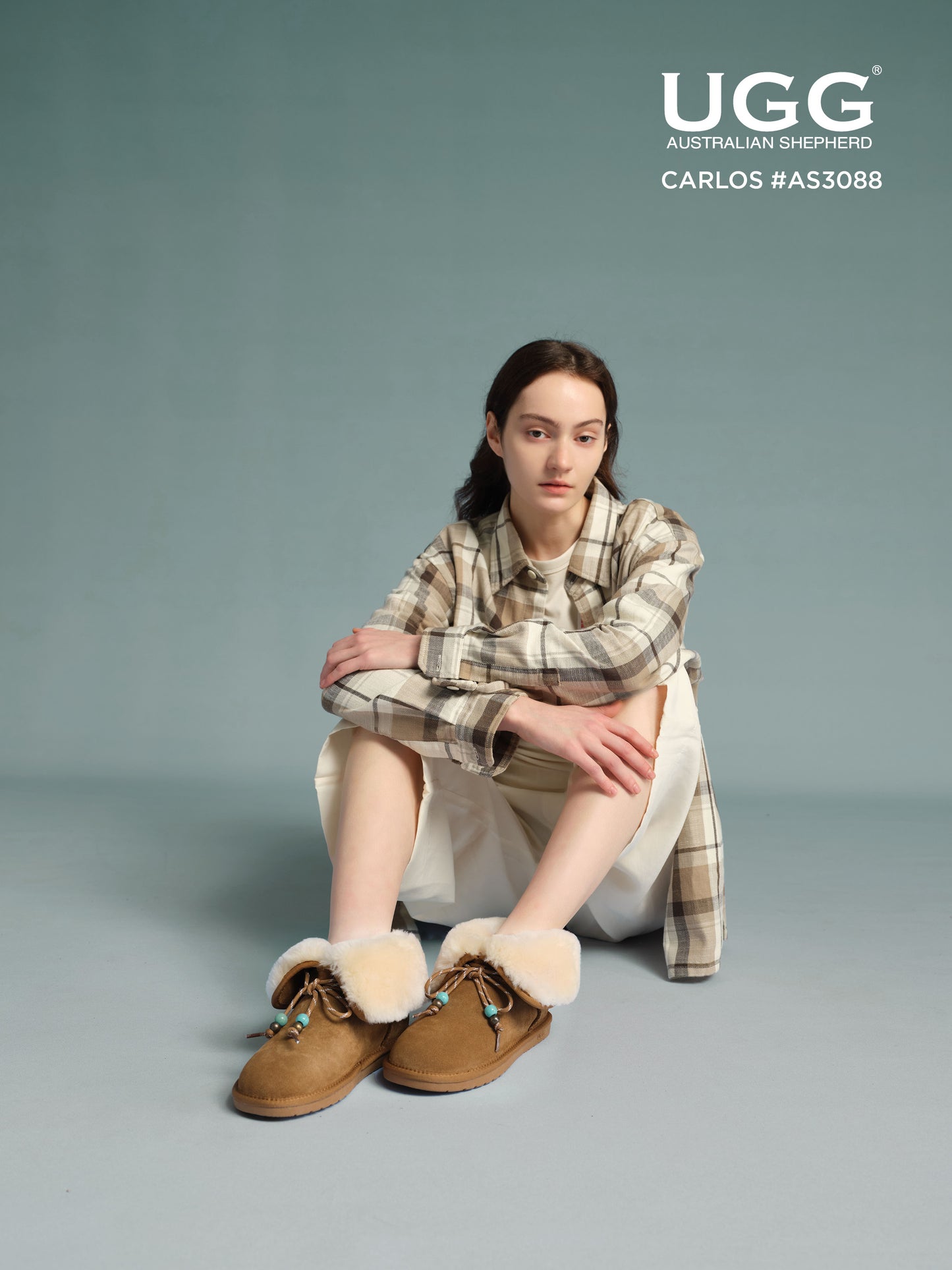 UGG Boots Women Sheepskin Wool Adjustable Strap Carlos