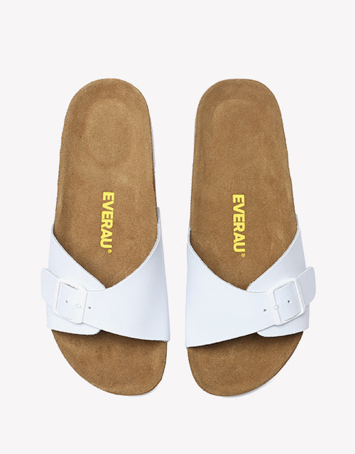 Women Men Leather Adjustable Embossed Summer Beach Charms Walk Sandals Slippers