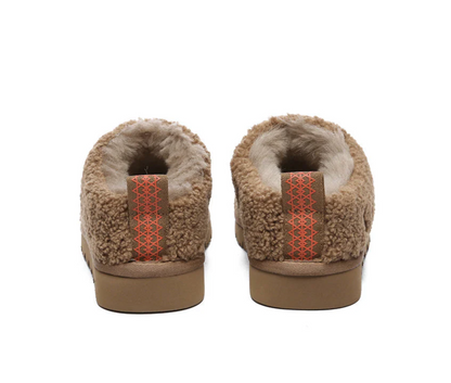 UGG Slippers Sheepskin Wool Plush Ankle Booties Teddycozy