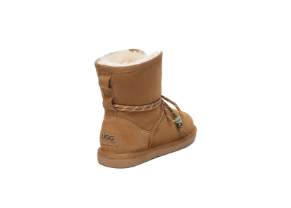 UGG Boots Women Sheepskin Wool Adjustable Strap Carlos