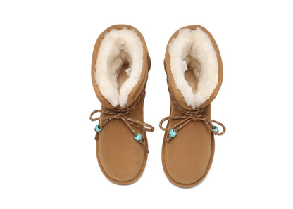 UGG Boots Women Sheepskin Wool Adjustable Strap Carlos