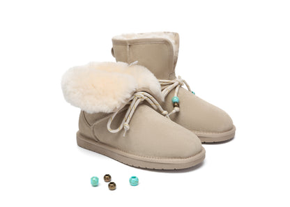 UGG Boots Women Sheepskin Wool Adjustable Strap Carlos