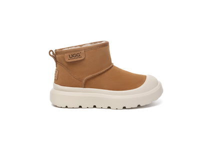 UGG Boots Sheepskin Wool Ankle Chunky Platform Harrison