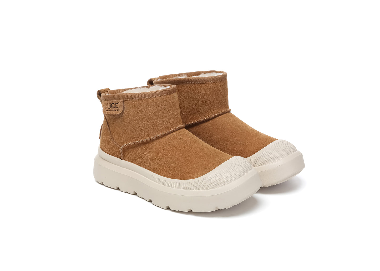 UGG Boots Sheepskin Wool Ankle Chunky Platform Harrison