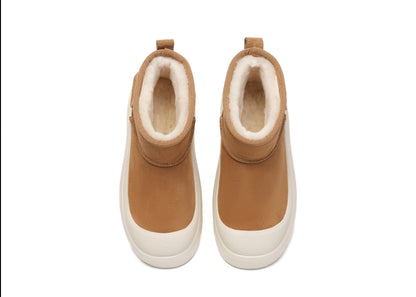 UGG Boots Sheepskin Wool Ankle Chunky Platform Harrison