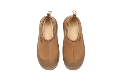 UGG Slippers Sheepskin Wool Drawstring Chunky Platform Harlow