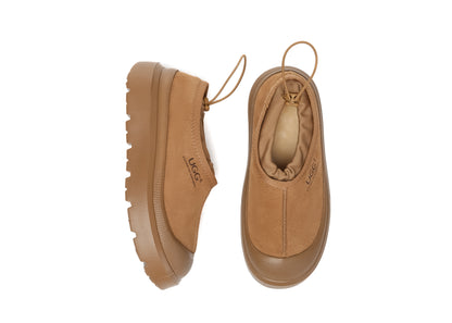 UGG Slippers Sheepskin Wool Drawstring Chunky Platform Harlow