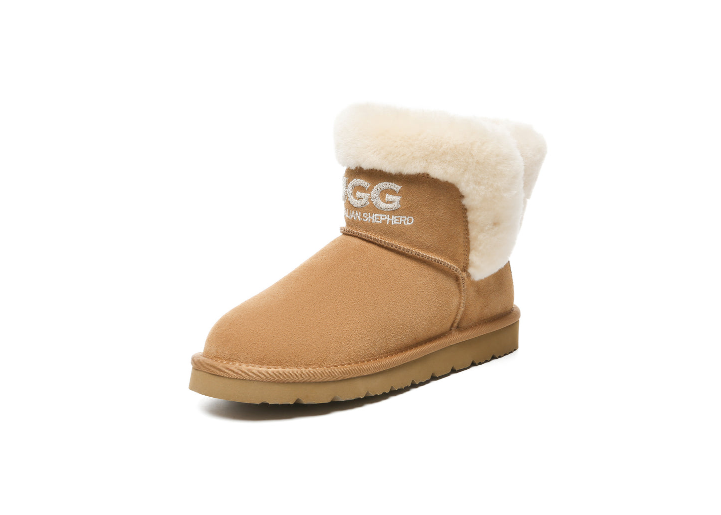 UGG Boots Sheepskin Wool Shearling Lined Ankle Mini Oatha