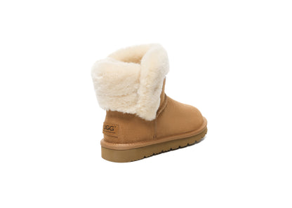 UGG Boots Sheepskin Wool Shearling Lined Ankle Mini Oatha