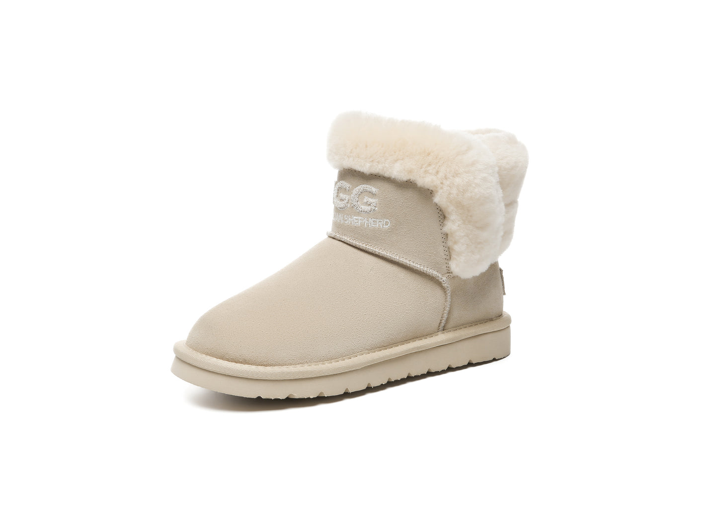 UGG Boots Sheepskin Wool Shearling Lined Ankle Mini Oatha