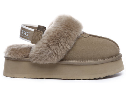 UGG Slippers Women Removable Strap Slingback Platform Waffle